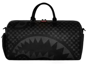 Sprayground Hangover Drip Check In Grey Black Duffle Bag