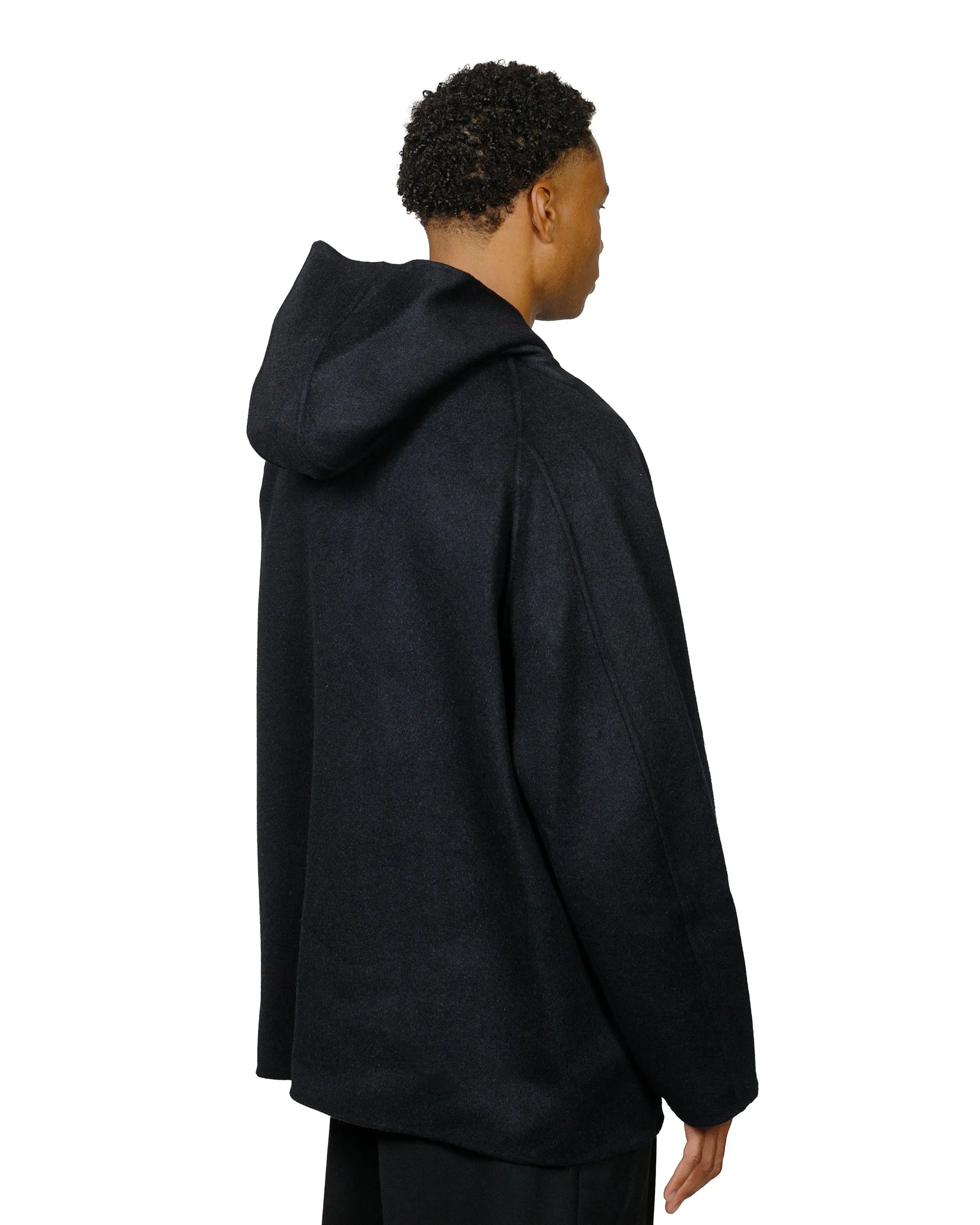 ssstein Reversible Hooded Half Coat Navy/Grey Khaki