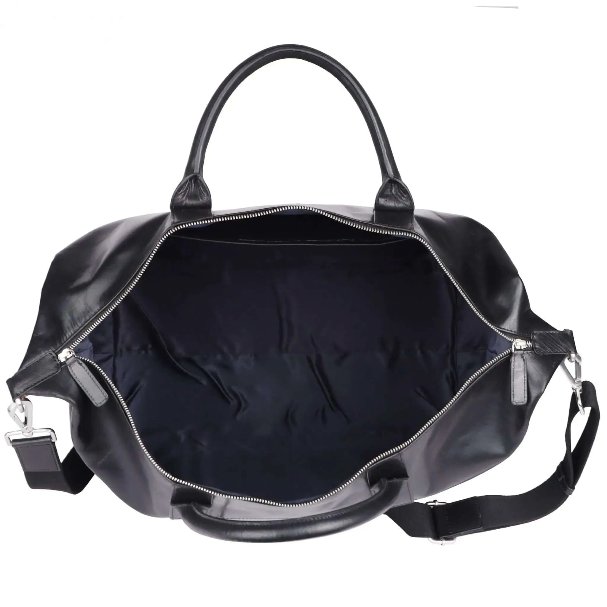 Stylish Black Duffle Bag: 28cm x 44cm x 22cm Dimensions