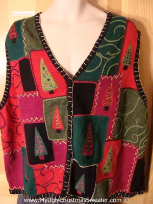 Tacky Christmas Sweater Party Ugly Sweater  Vest to fit Mens XXL or XXXL (f903)