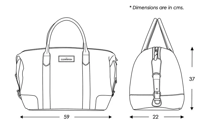 The Clownfish Canvas 43 cms Blue Travel Duffle (TCFDBCC-MI48LBU16)