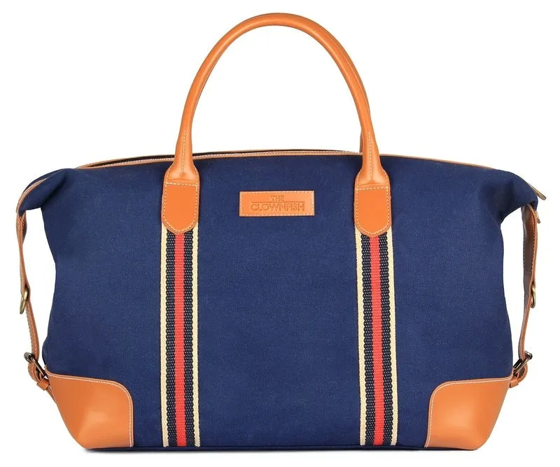 The Clownfish Canvas 43 cms Blue Travel Duffle (TCFDBCC-MI48LBU16)