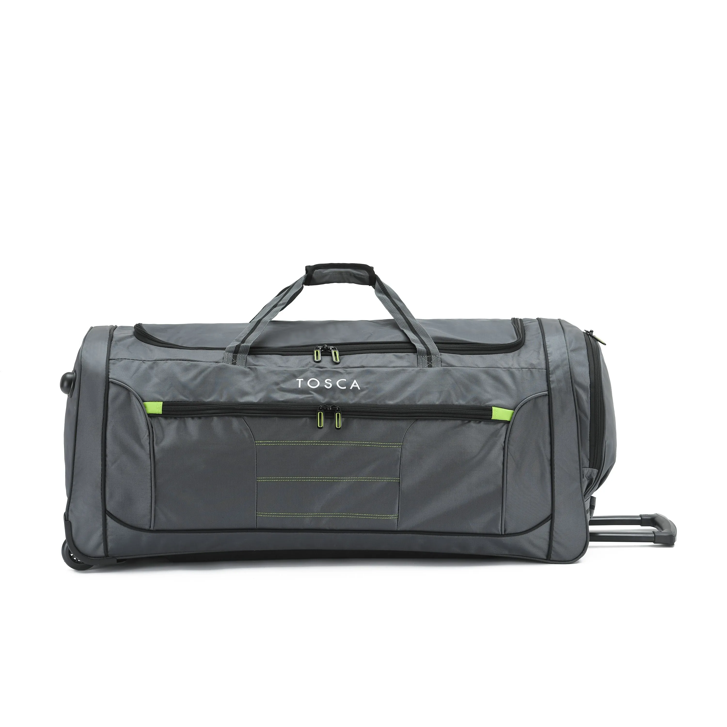 Tosca - TCA794 90cm Jumbo Wheeled Duffle Bag - Grey/Lime