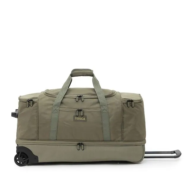 Tosca - TCA798TWM-B 70cm Wheeled split compartment Duffle - Khaki/Sand