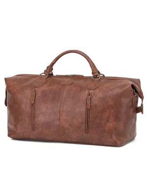 Tosca - VG001 Vegan Leather Duffle Bag - Brown