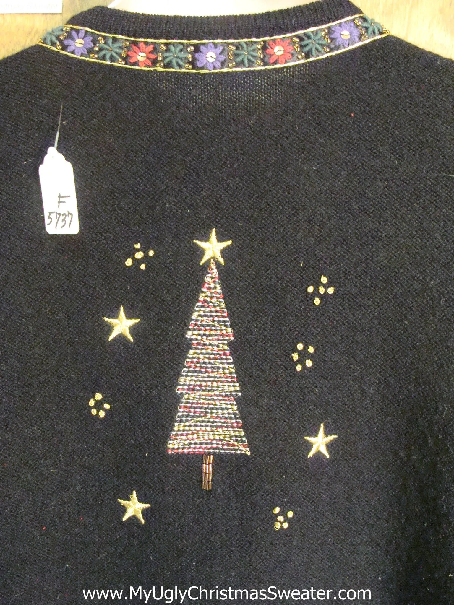 Tree and Stars Ugly Christmas Jumper