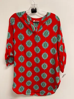 Tunic Long Sleeve By Peach Love Cream California In Red, Size: S