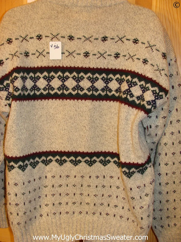 Ugly Christmas Sweater Party Vintage Nordic Sweater with Bears by Woolrich (v36)