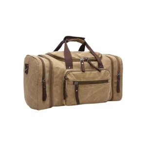 Unisex Canvas Luggage Duffle Bag 8642-Khaki