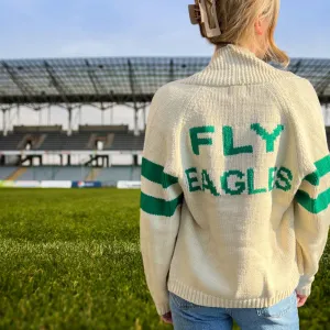 Varsity Cardigan Fly Eagles Sweater