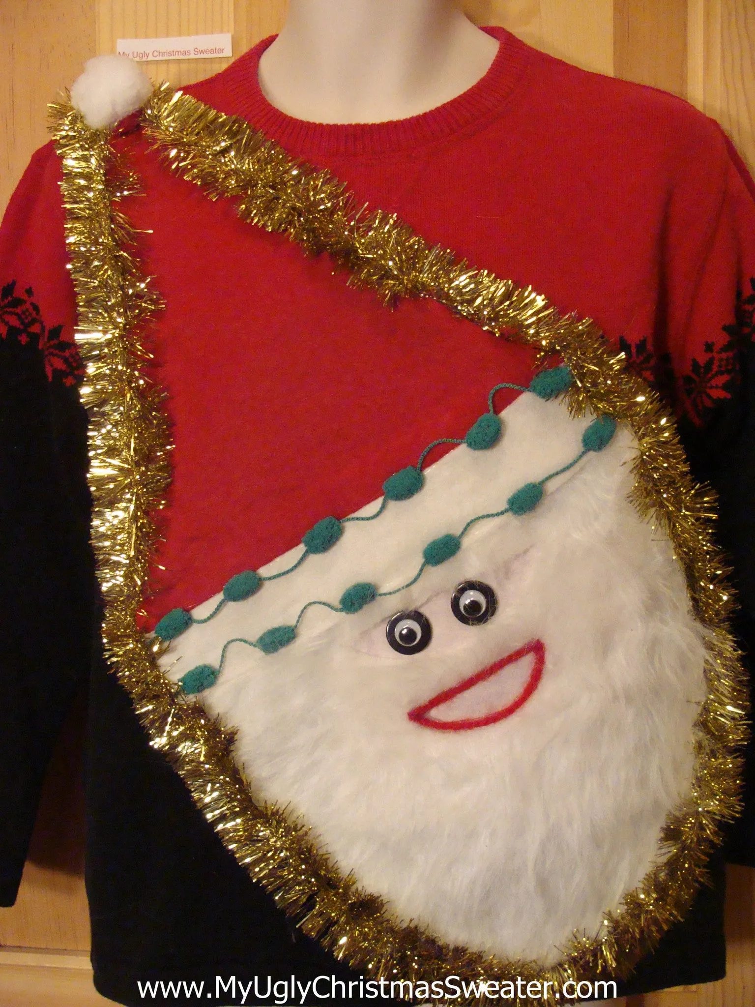 Wacky Santa Ugly Christmas Sweater Pullover Nordic