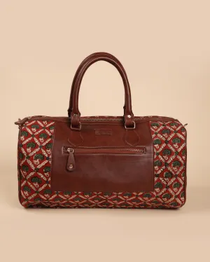 Walnut Whispers Handblock Duffle Bag