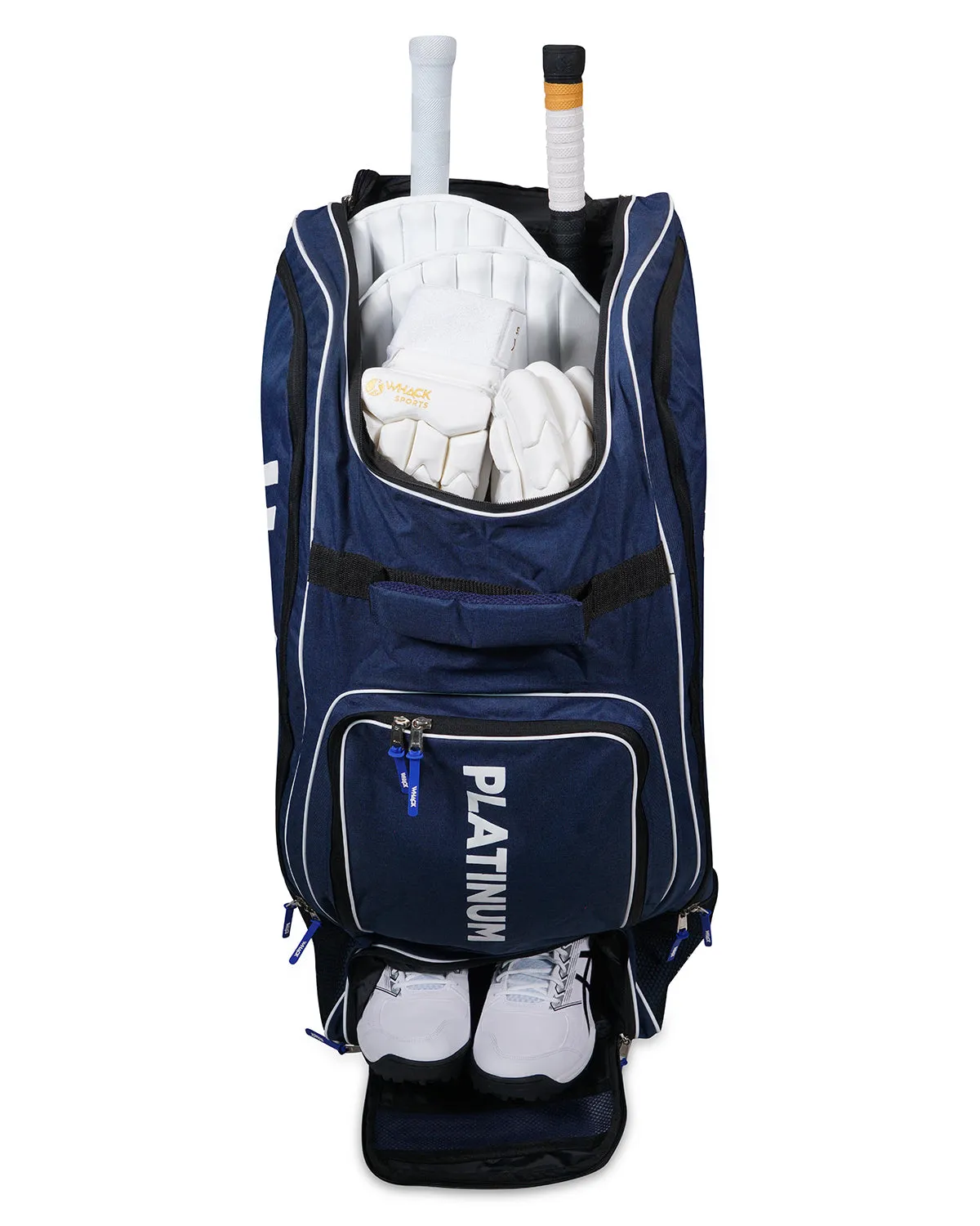 WHACK Platinum Cricket Kit Bag - Wheelie Duffle - Large - Navy