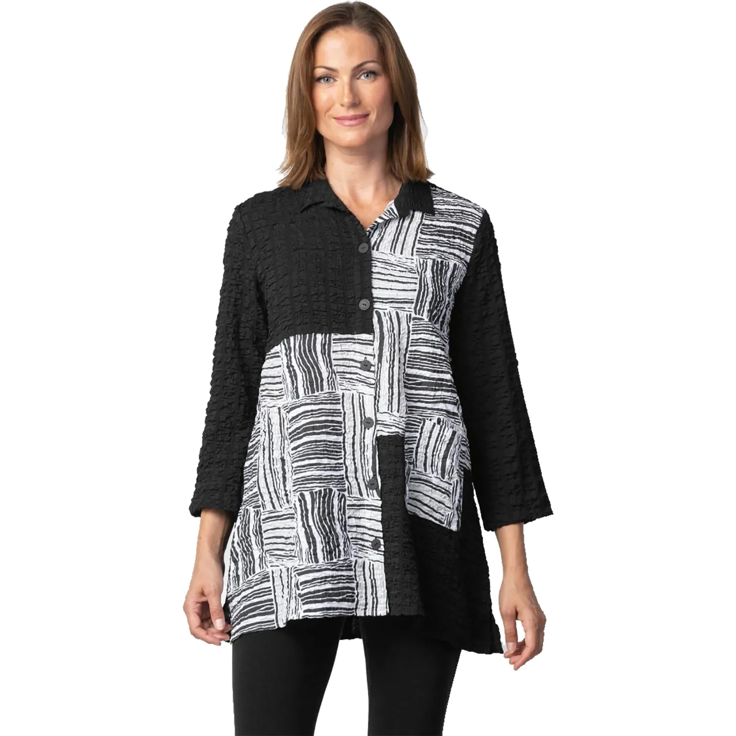 Women's Habitat Mixed Pucker Weave Tunic Dove