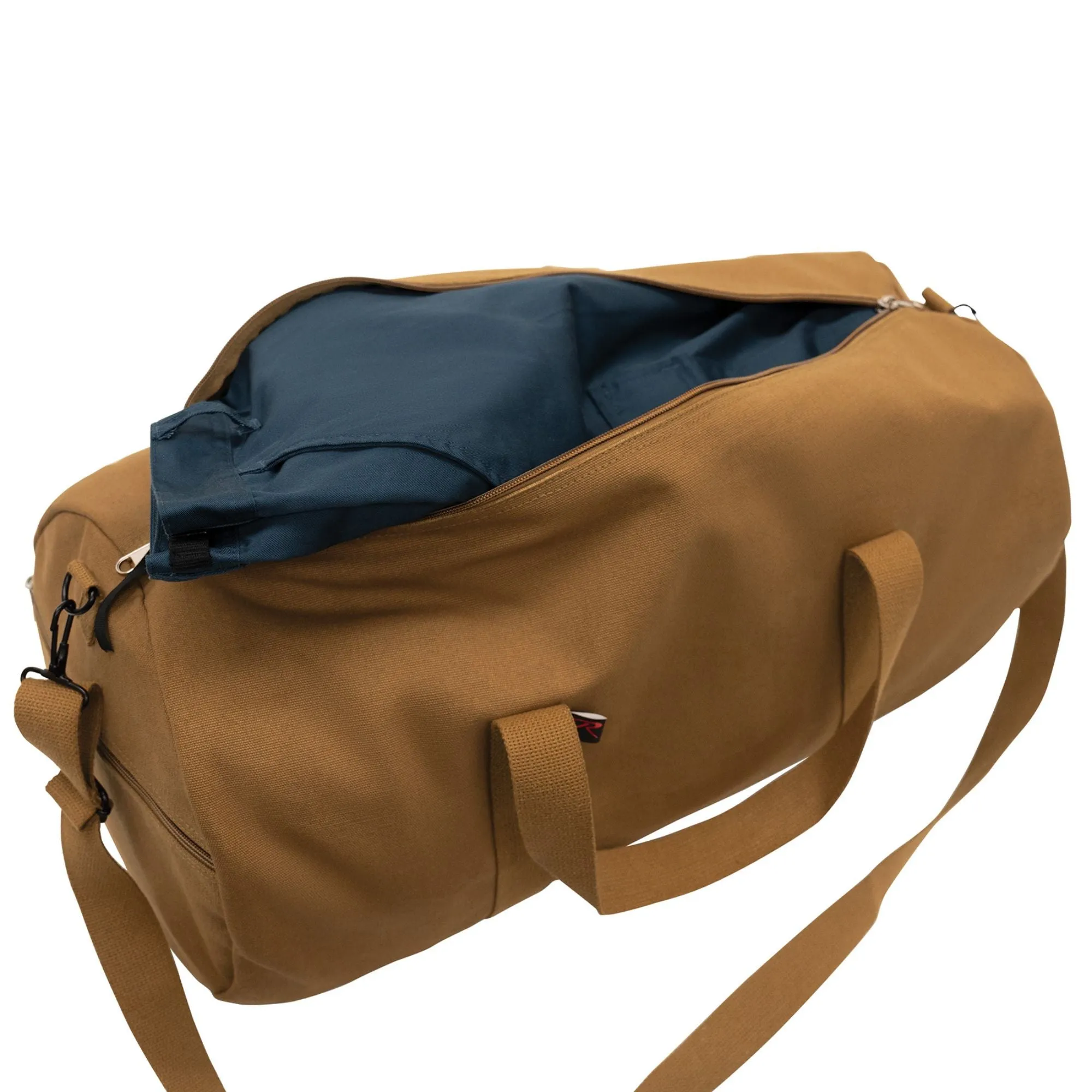 Work Brown Heavyweight Cotton Canvas Duffle Bag Sports Gym Shoulder & Carry Bag 24"x12"x12"