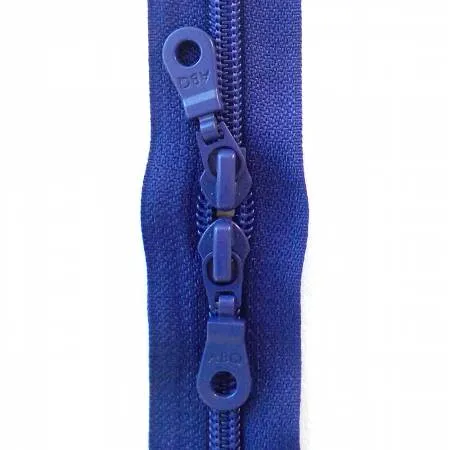 Zipper, Royal Blue (Navy) Double-Pull 30-INCH